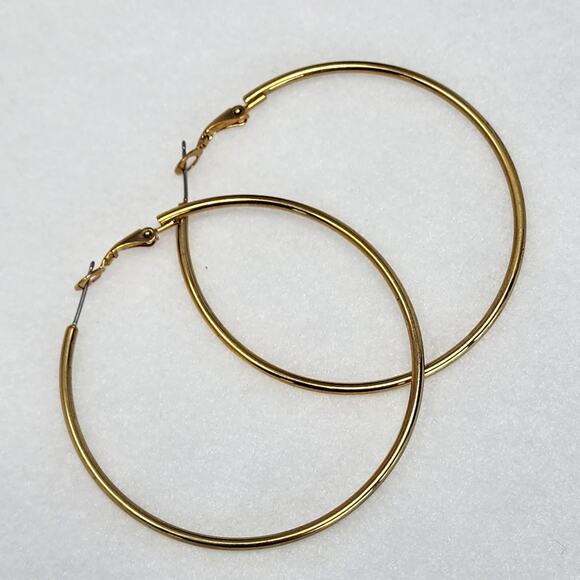Gold Hoop Earrings - Picture 3 of 4